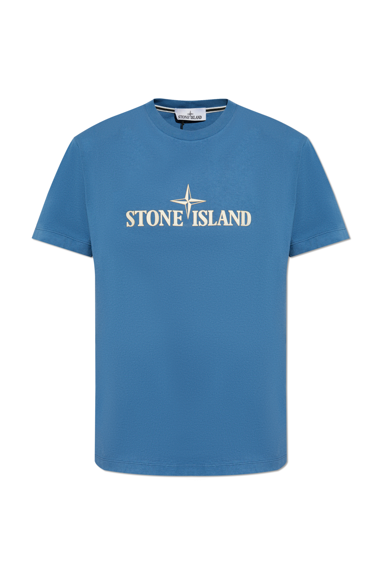 Blue T shirt with logo Stone Island Vitkac France